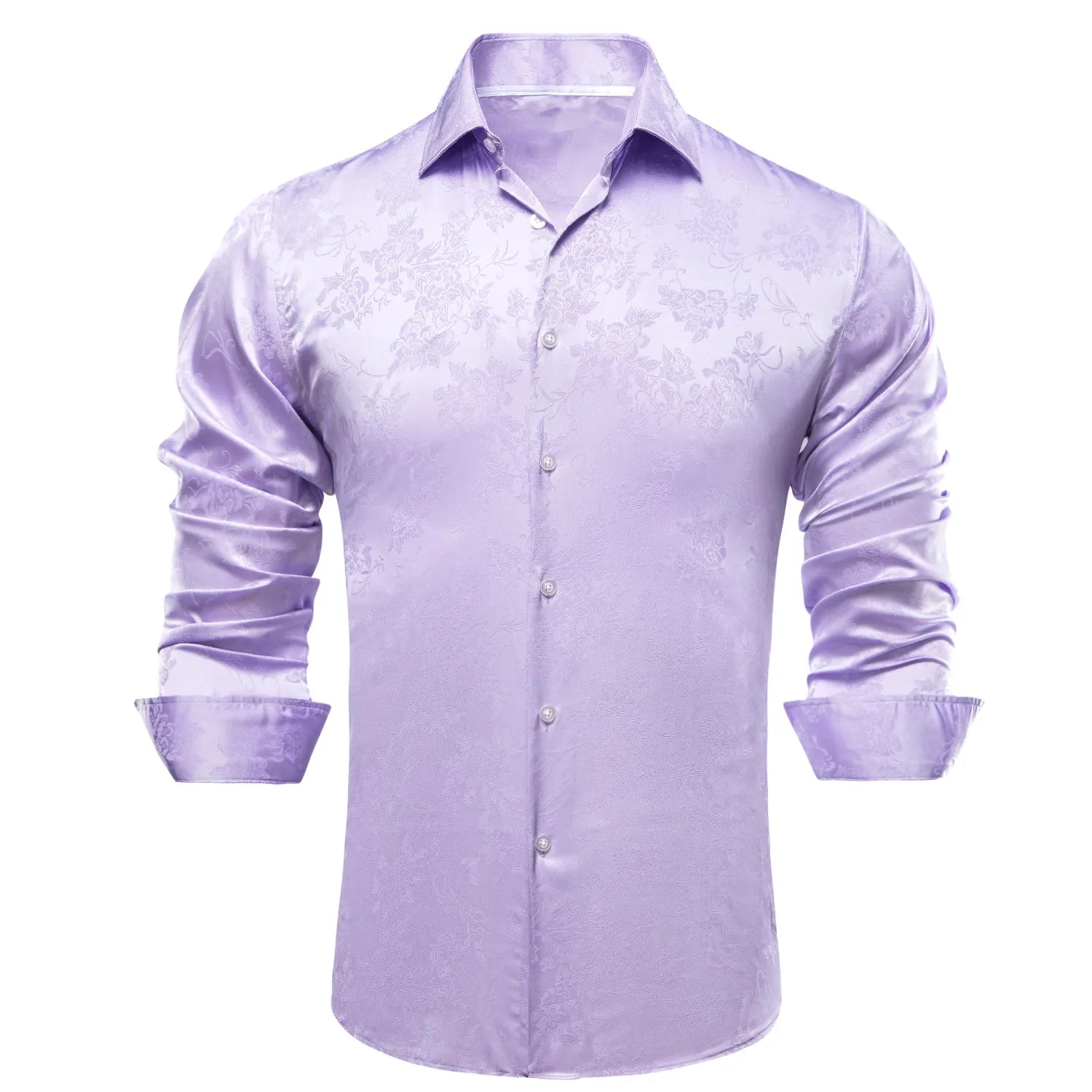 Lavender Floral Dress Shirt - GentCrest - View 5