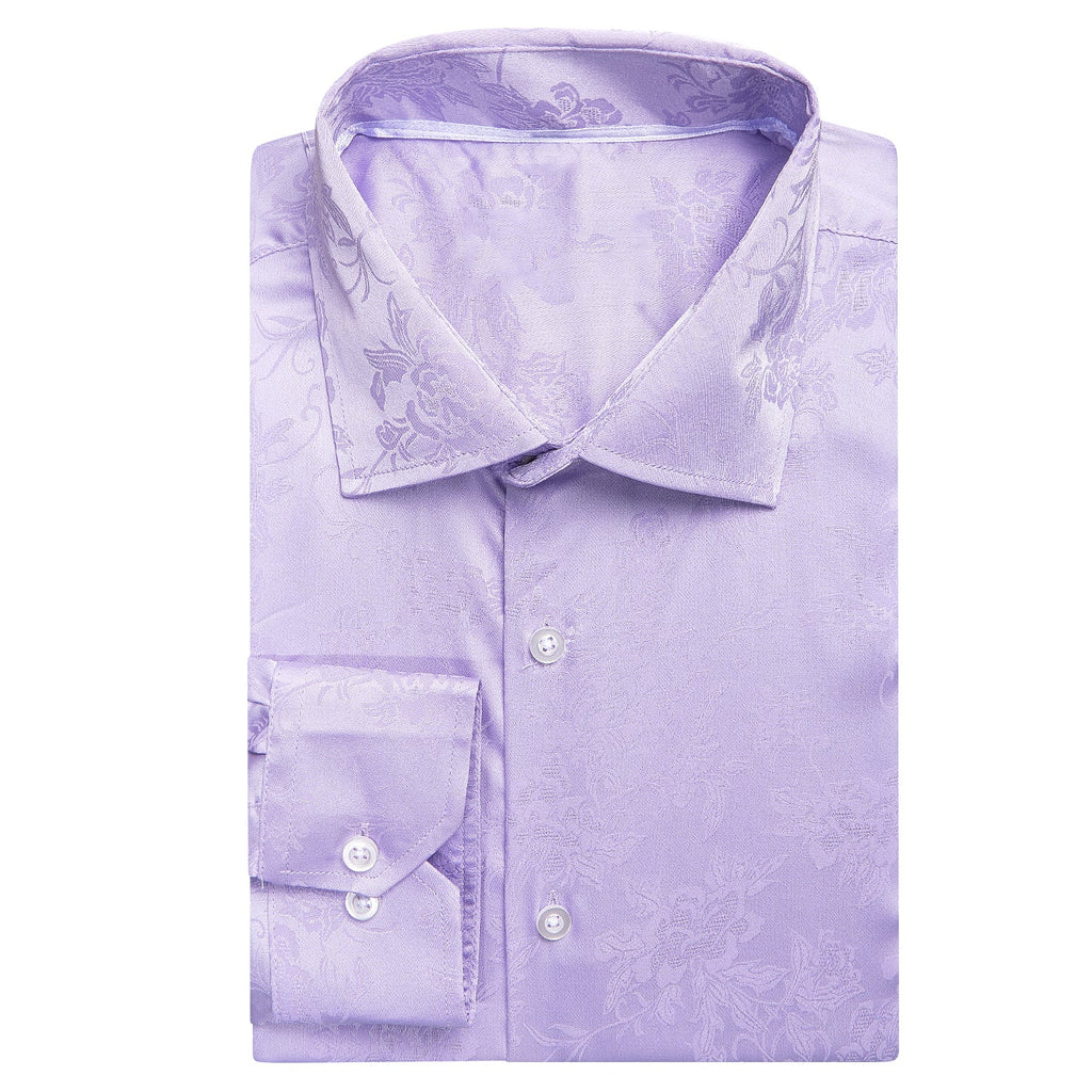 Lavender Floral Dress Shirt - GentCrest - View 4