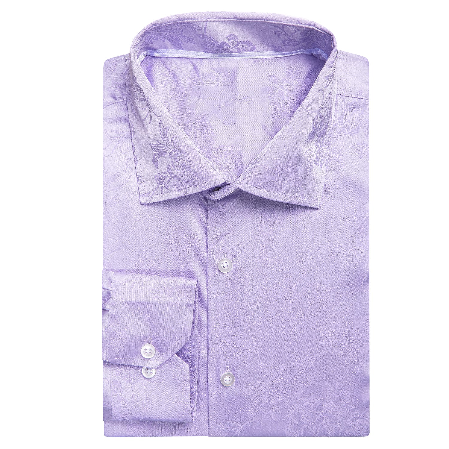Lavender Floral Dress Shirt - GentCrest - View 4