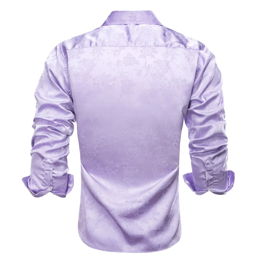 Lavender Floral Dress Shirt - GentCrest - View 6