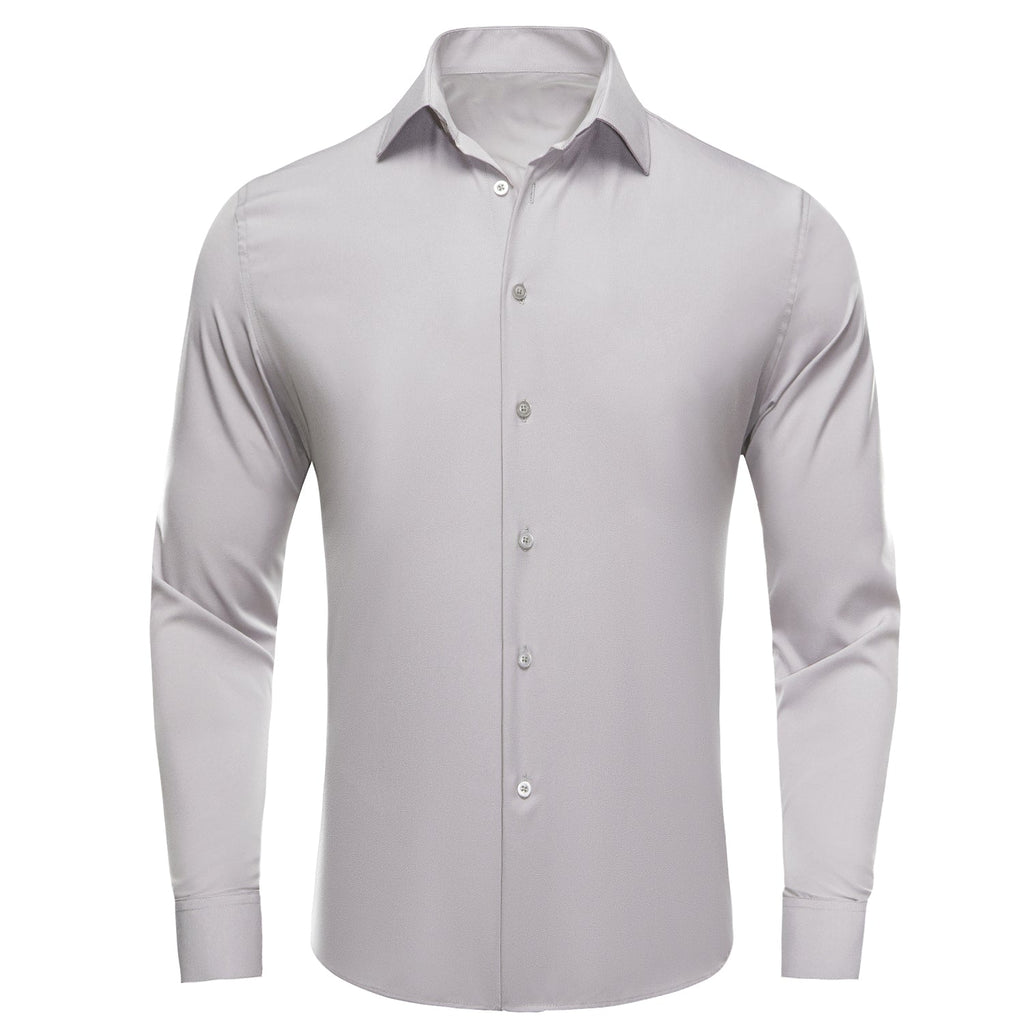 Solid Gray Dress Shirt - GentCrest