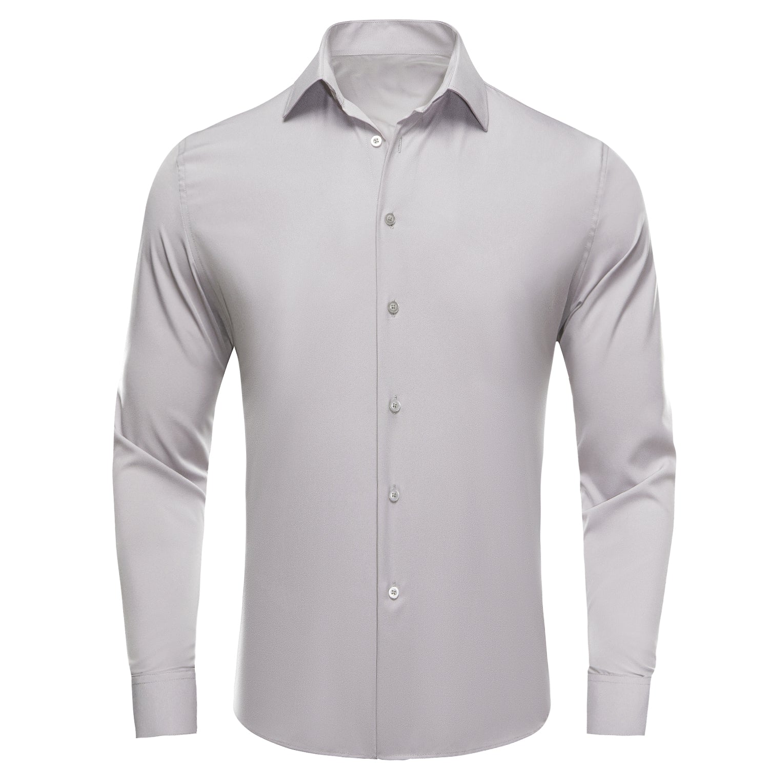 Solid Gray Dress Shirt - GentCrest