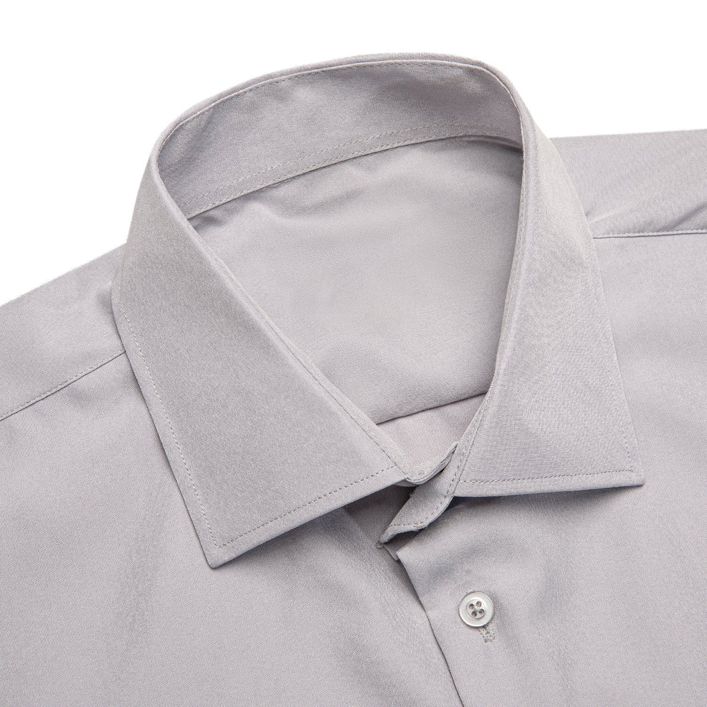 Solid Gray Dress Shirt - GentCrest - View 2