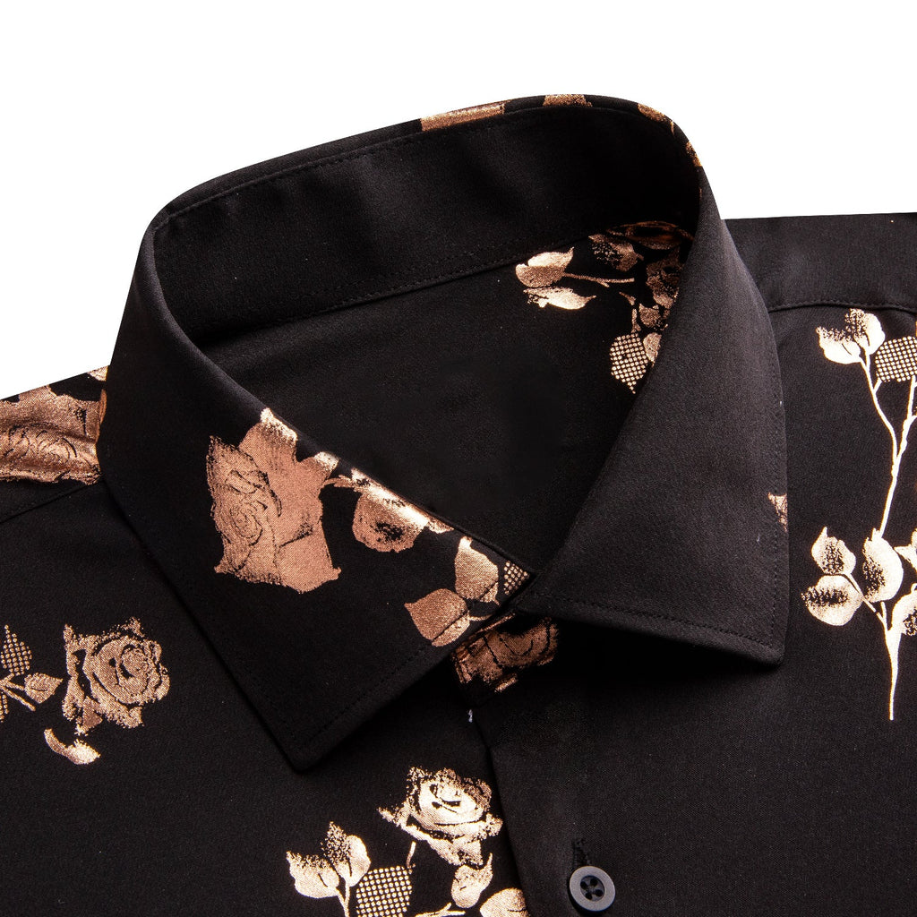GentCrest Black Floral Shirt - Image 5