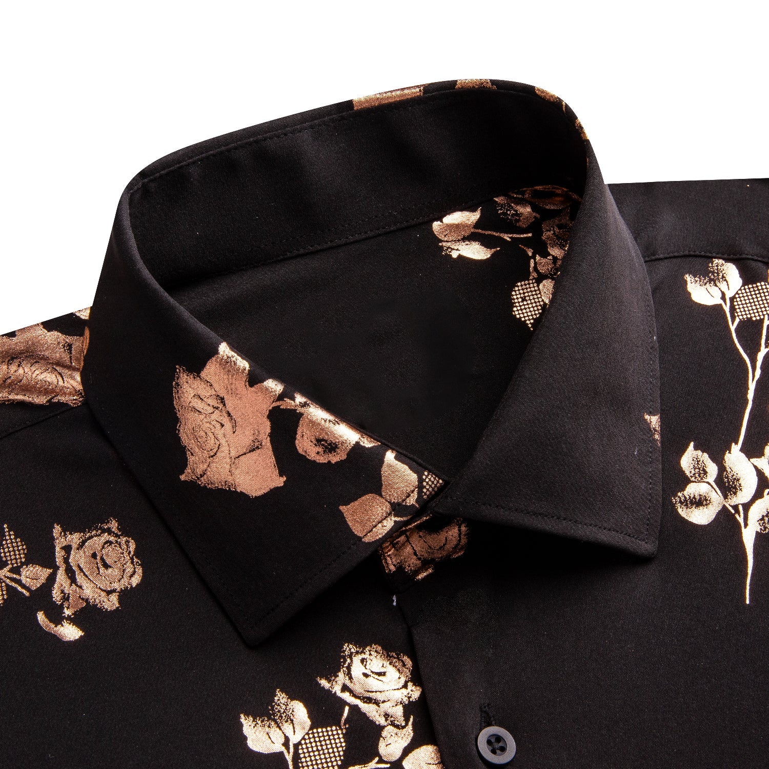 GentCrest Black Floral Shirt - Image 5