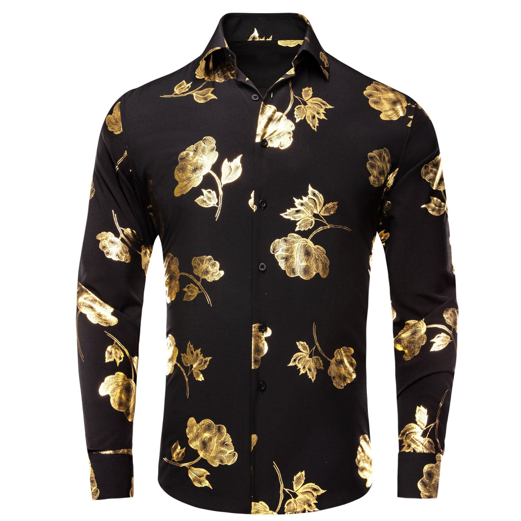 GentCrest Black Floral Shirt - Image 2