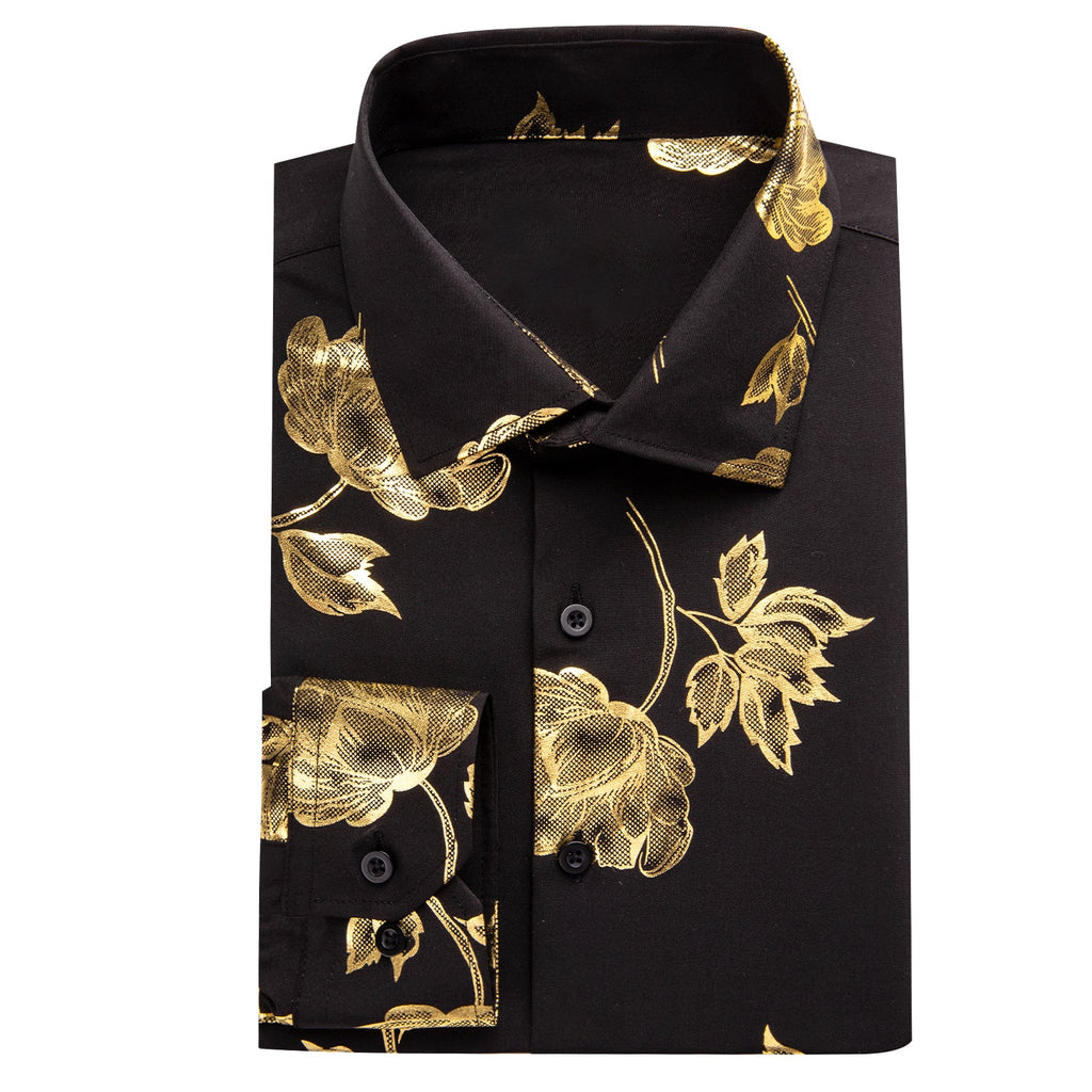GentCrest Black Floral Shirt - Image 1