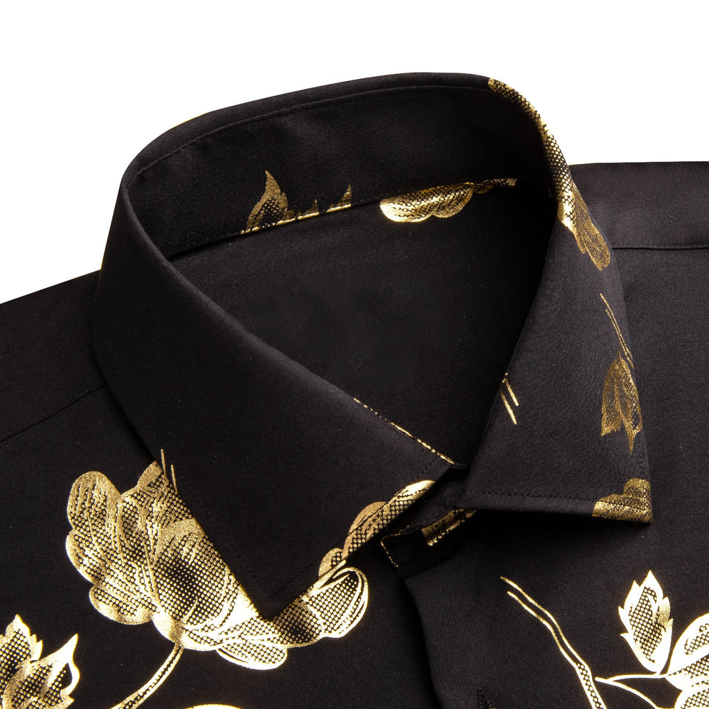 GentCrest Black Floral Shirt - Image 4