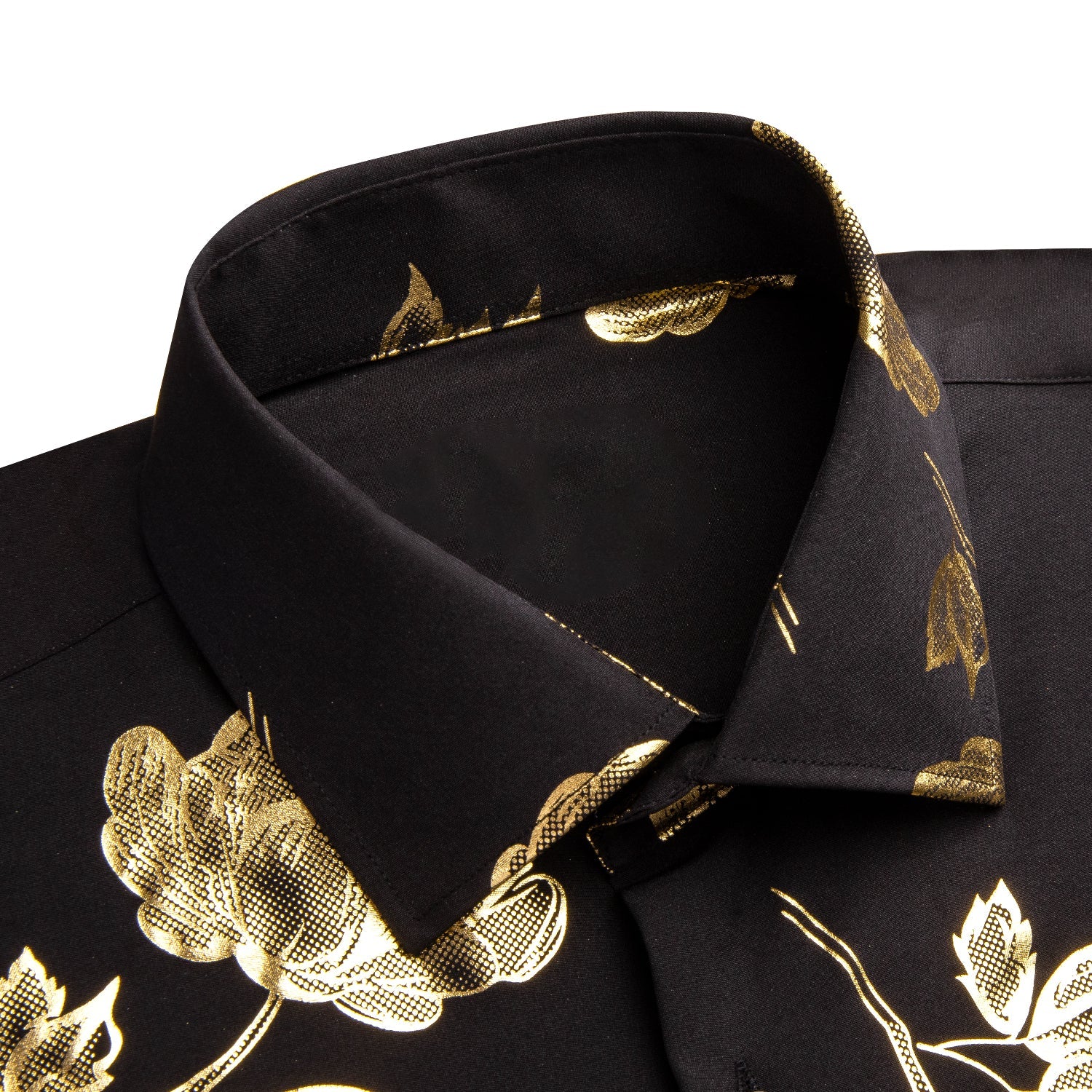 GentCrest Black Floral Shirt - Image 4