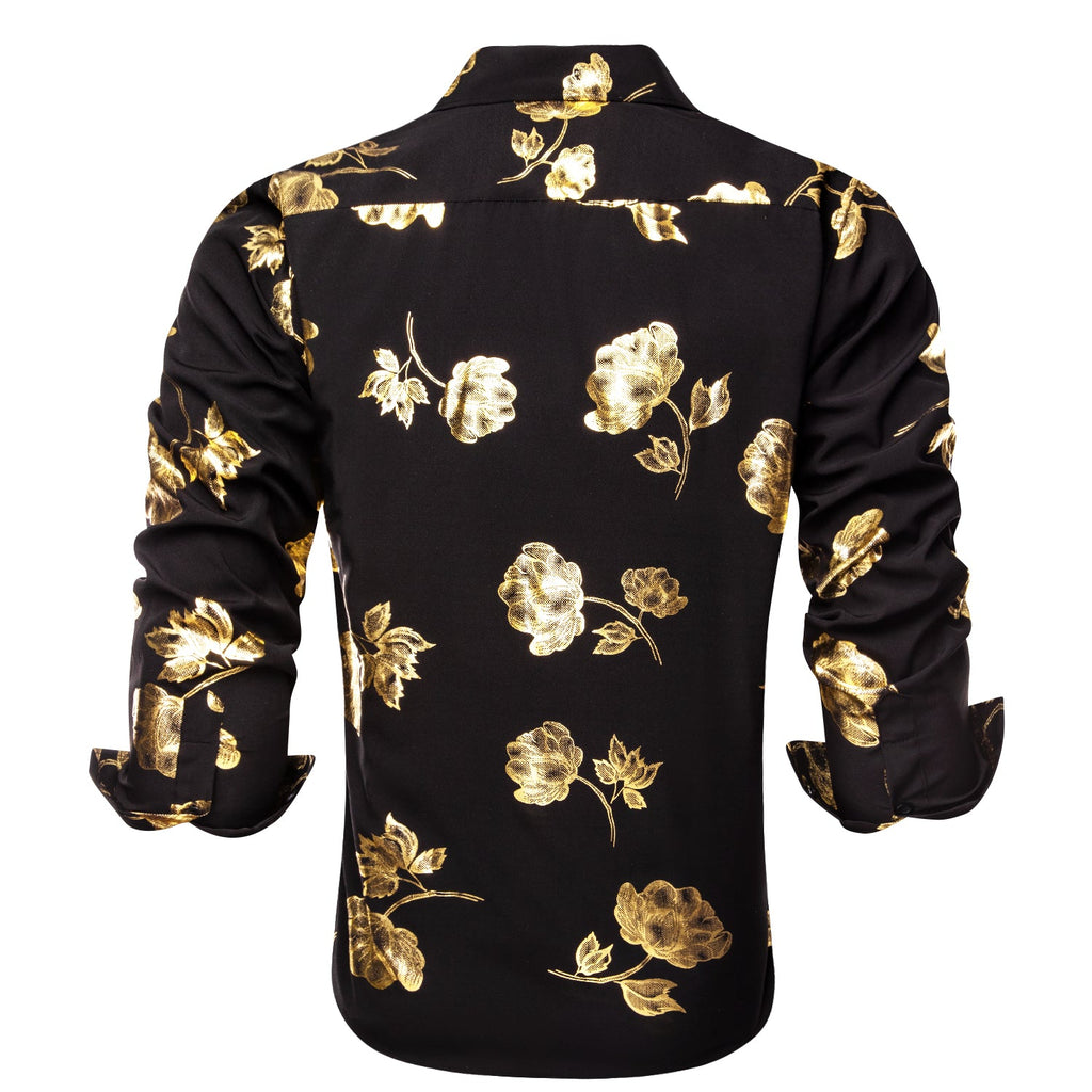 GentCrest Black Floral Shirt - Image 3
