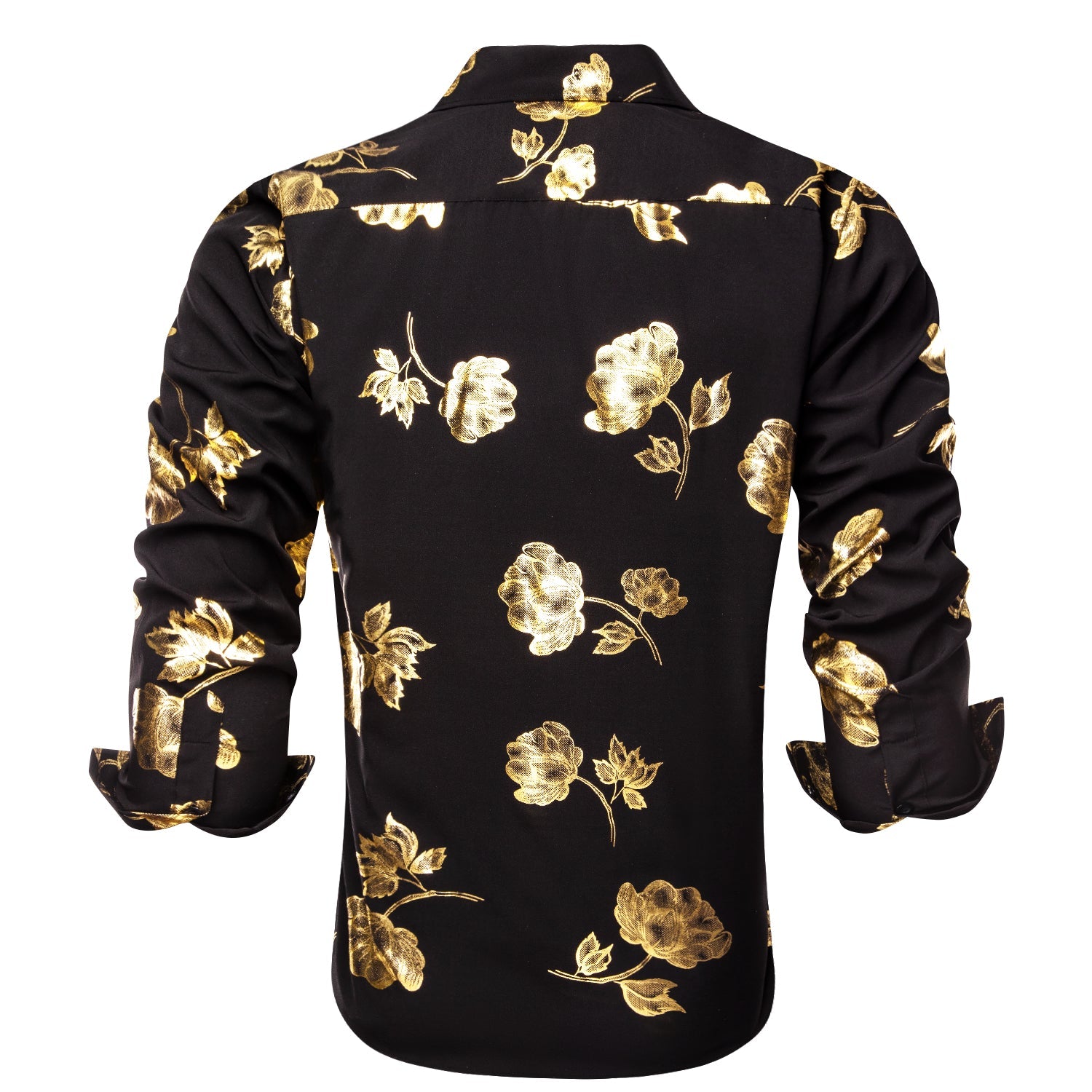 GentCrest Black Floral Shirt - Image 3