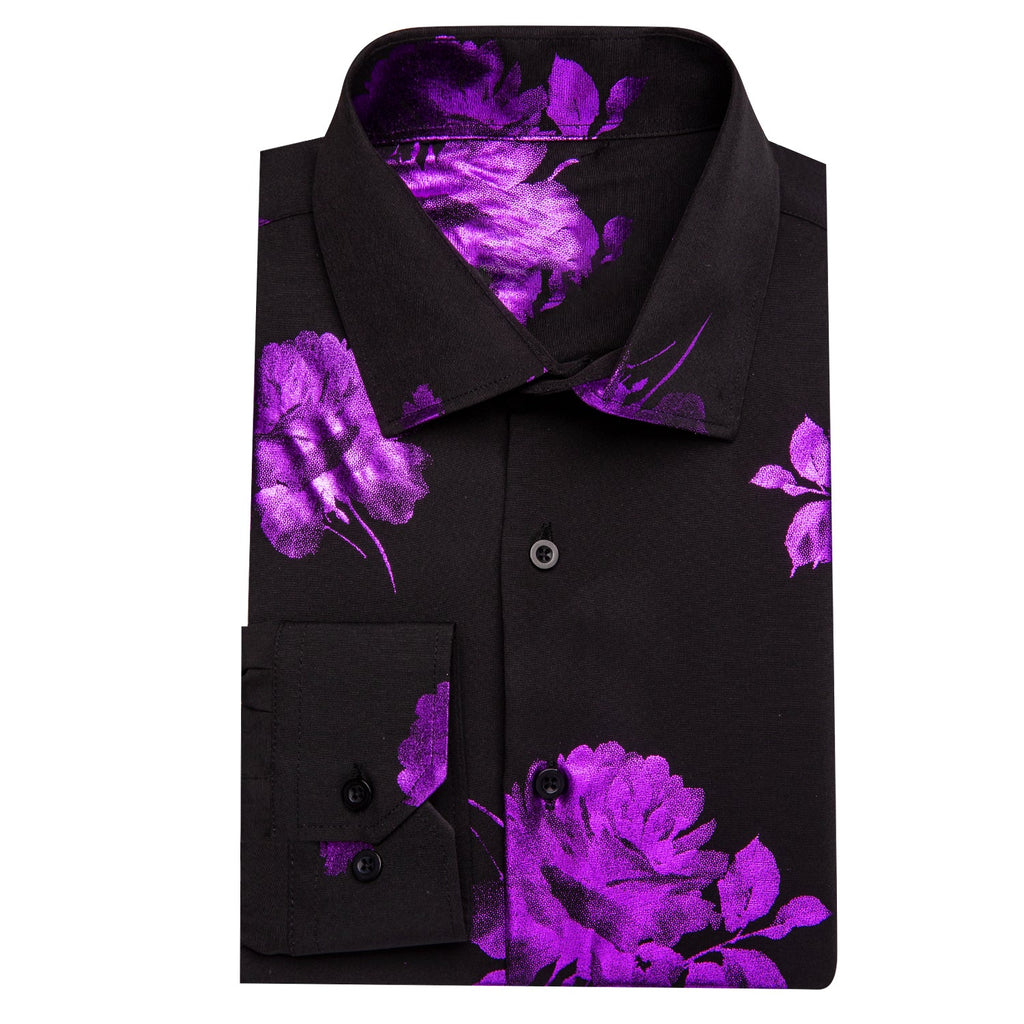 GentCrest Black Floral Shirt - Image 3