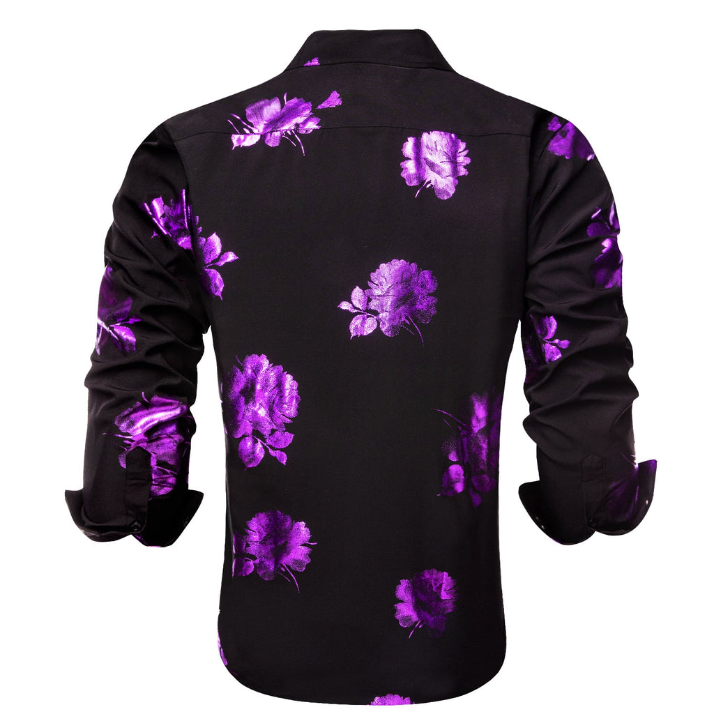 GentCrest Black Floral Shirt - Image 2