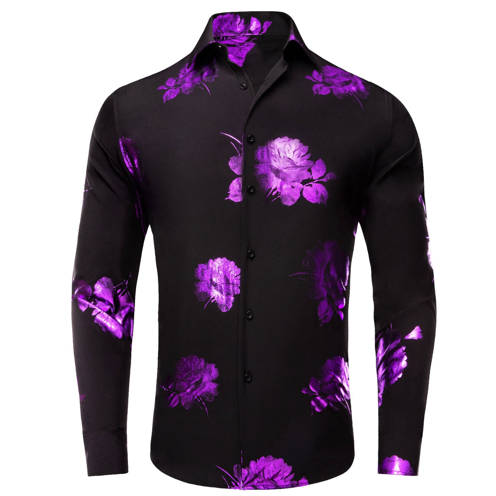 GentCrest Black Floral Shirt - Image 1