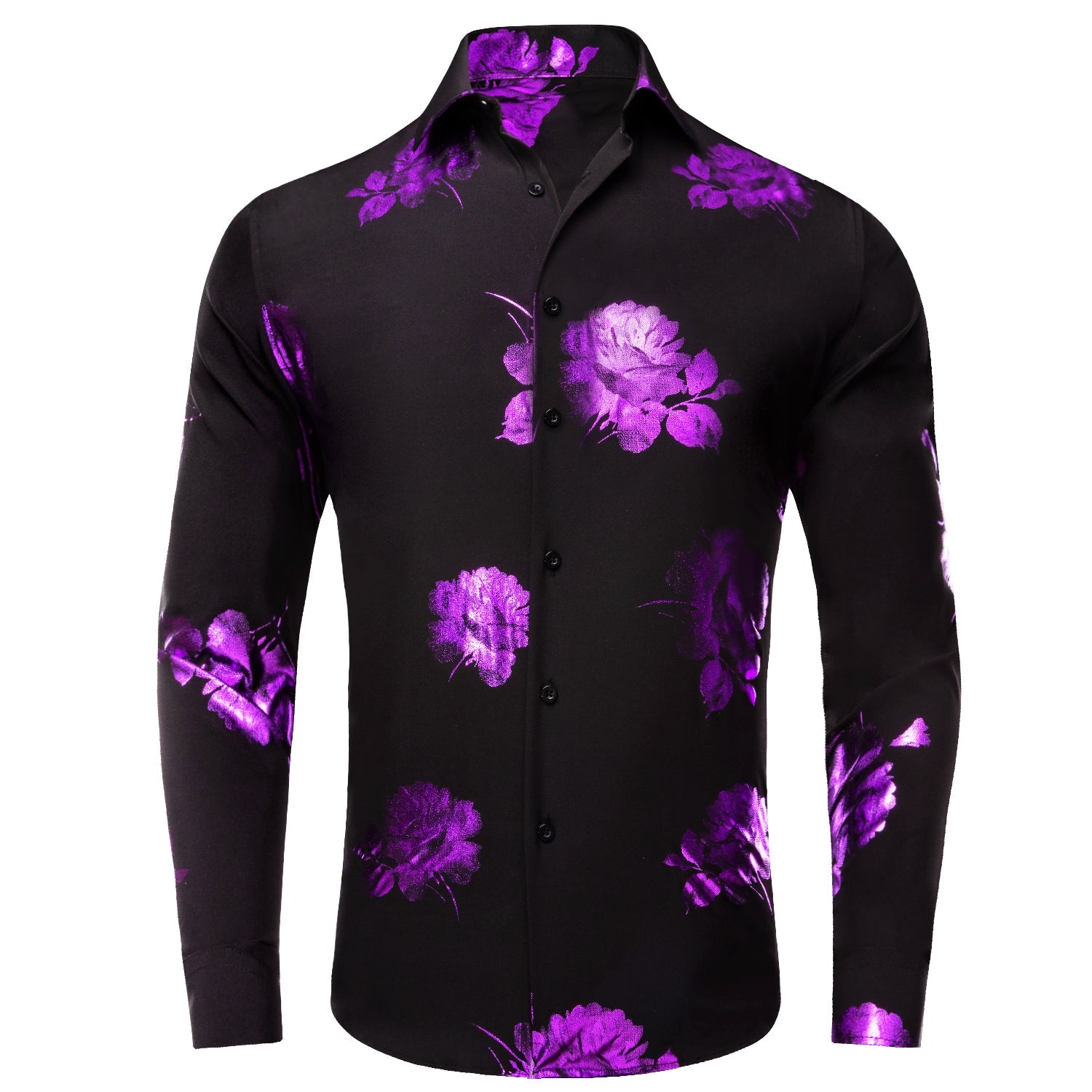 GentCrest Black Floral Shirt - Image 1
