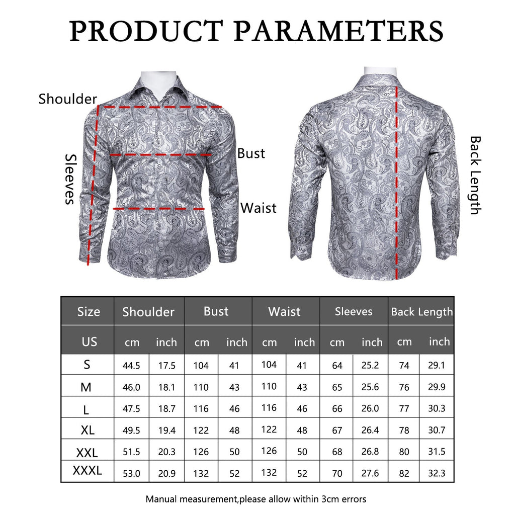 GentCrest Grey Paisley Shirt - Image 5