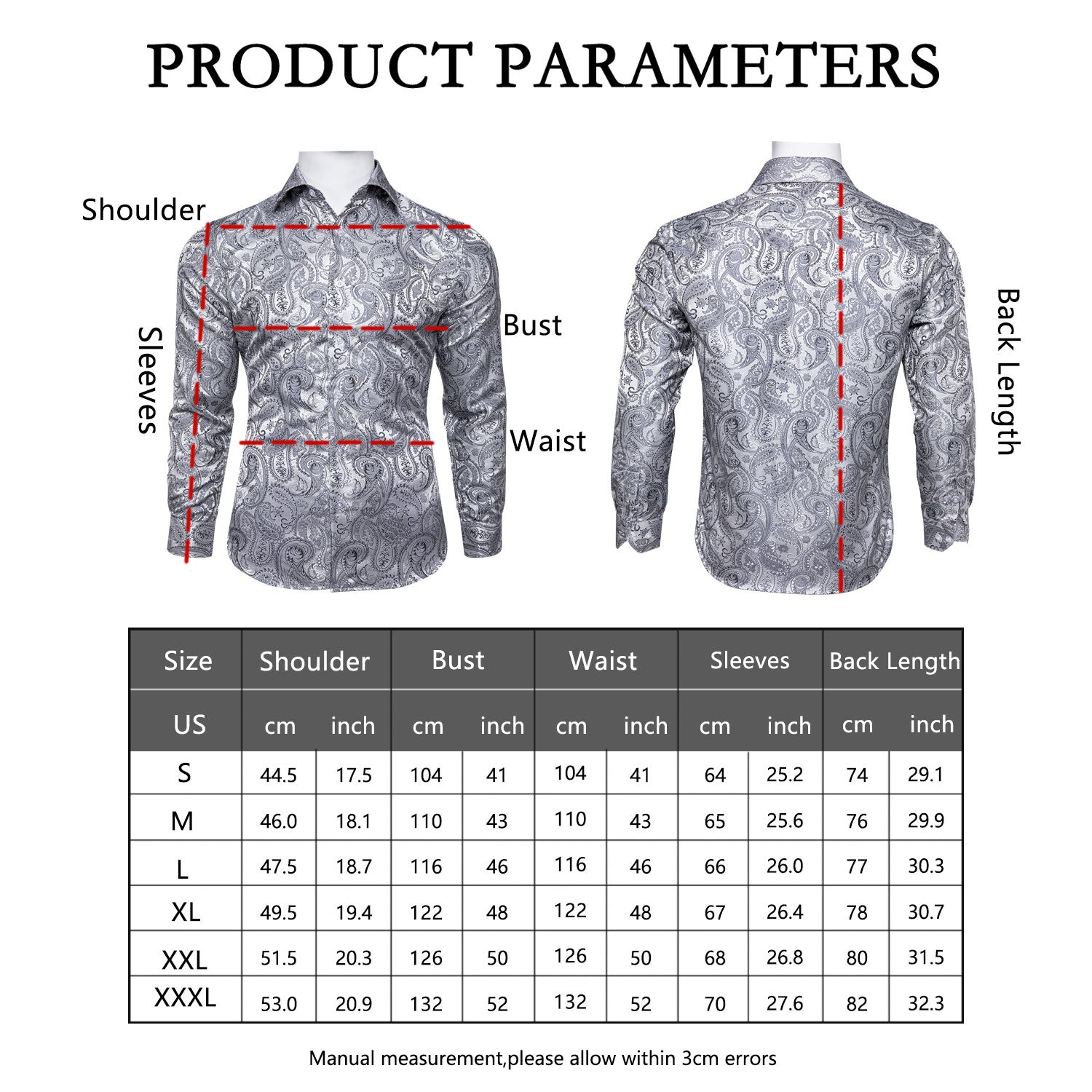 GentCrest Grey Paisley Shirt - Image 5