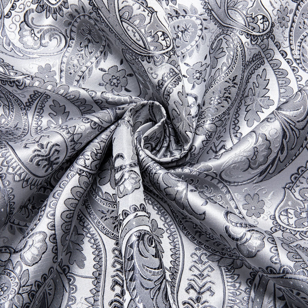 Silver Paisley Dress Shirt - GentCrest - View 7