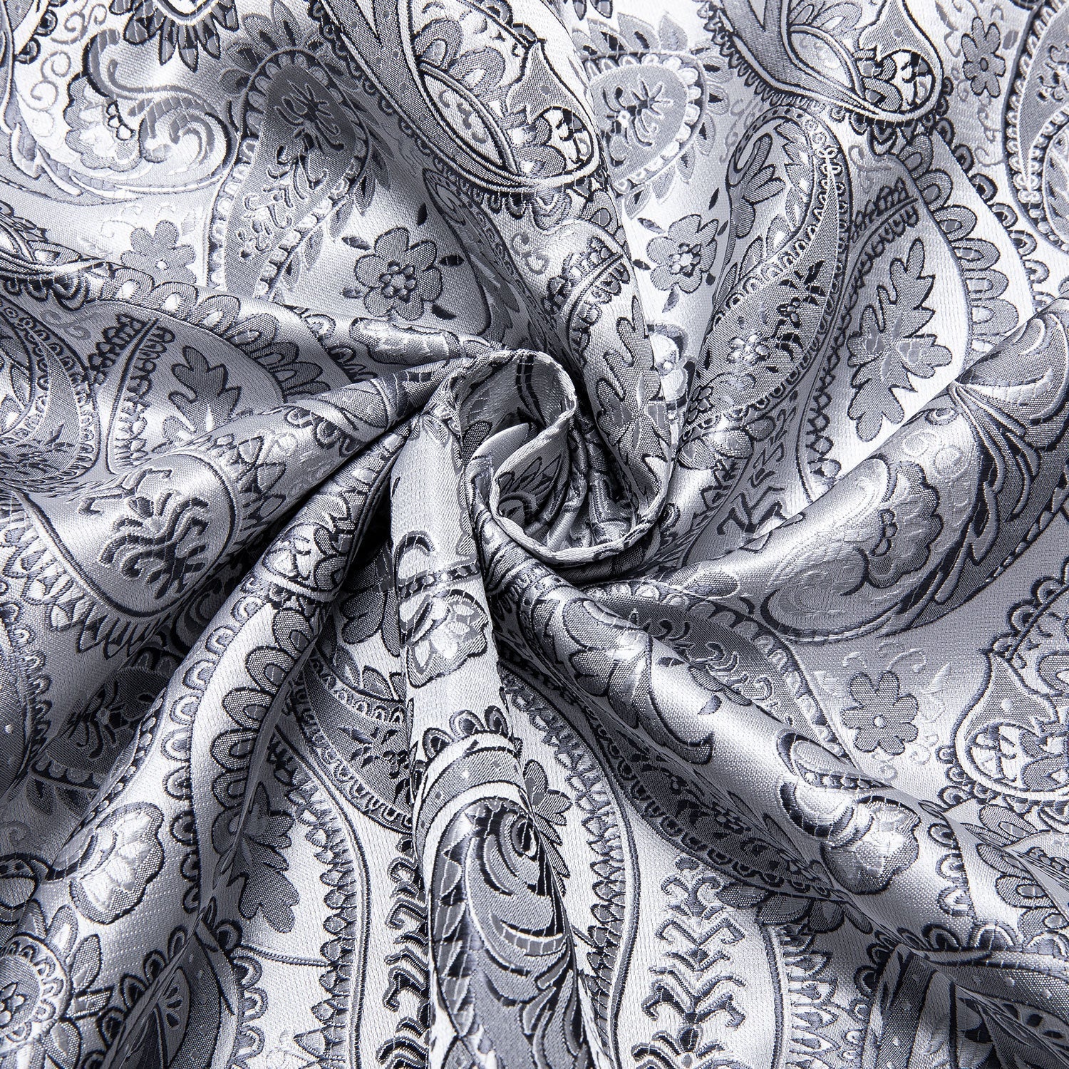 Silver Paisley Dress Shirt - GentCrest - View 7