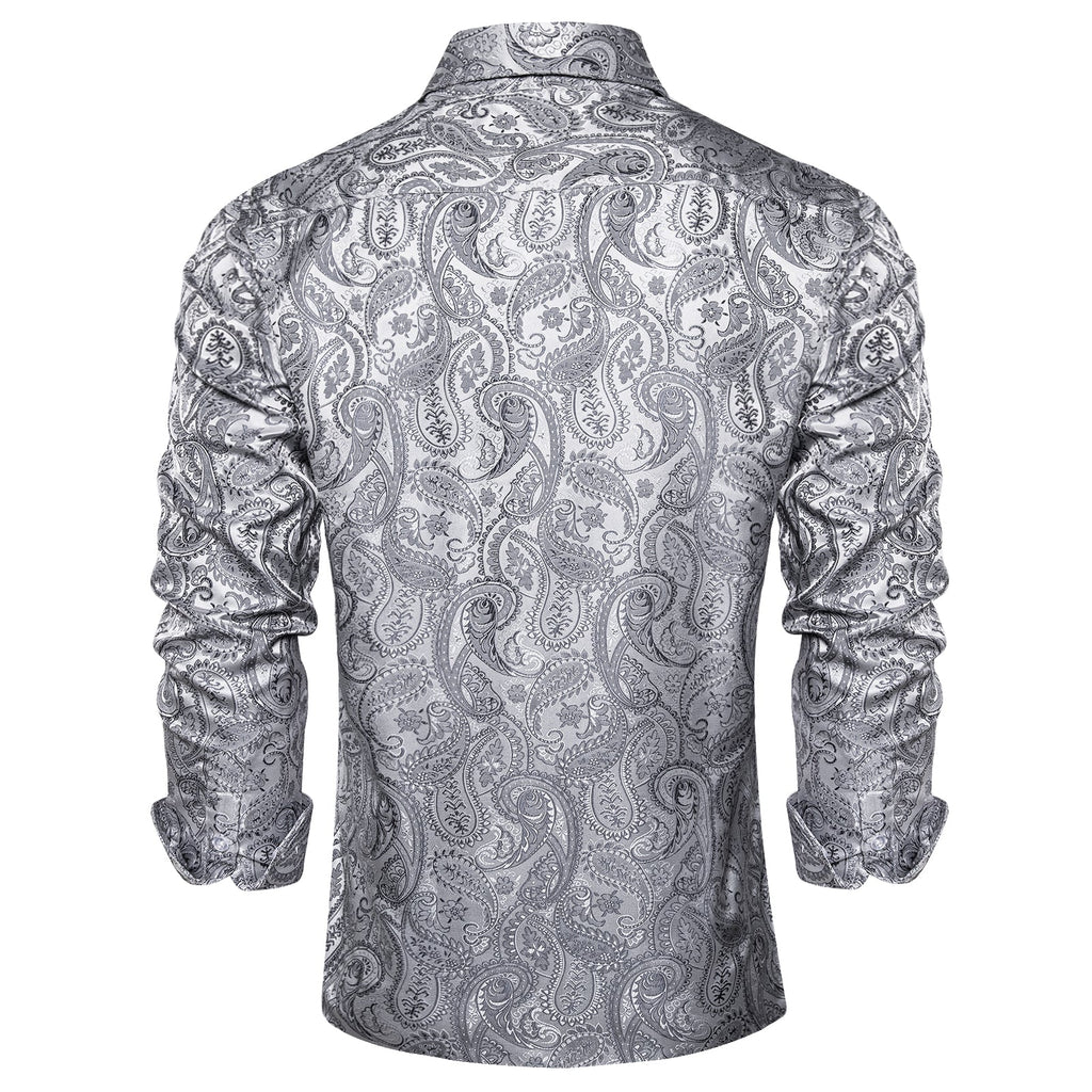 GentCrest Grey Paisley Shirt - Image 2