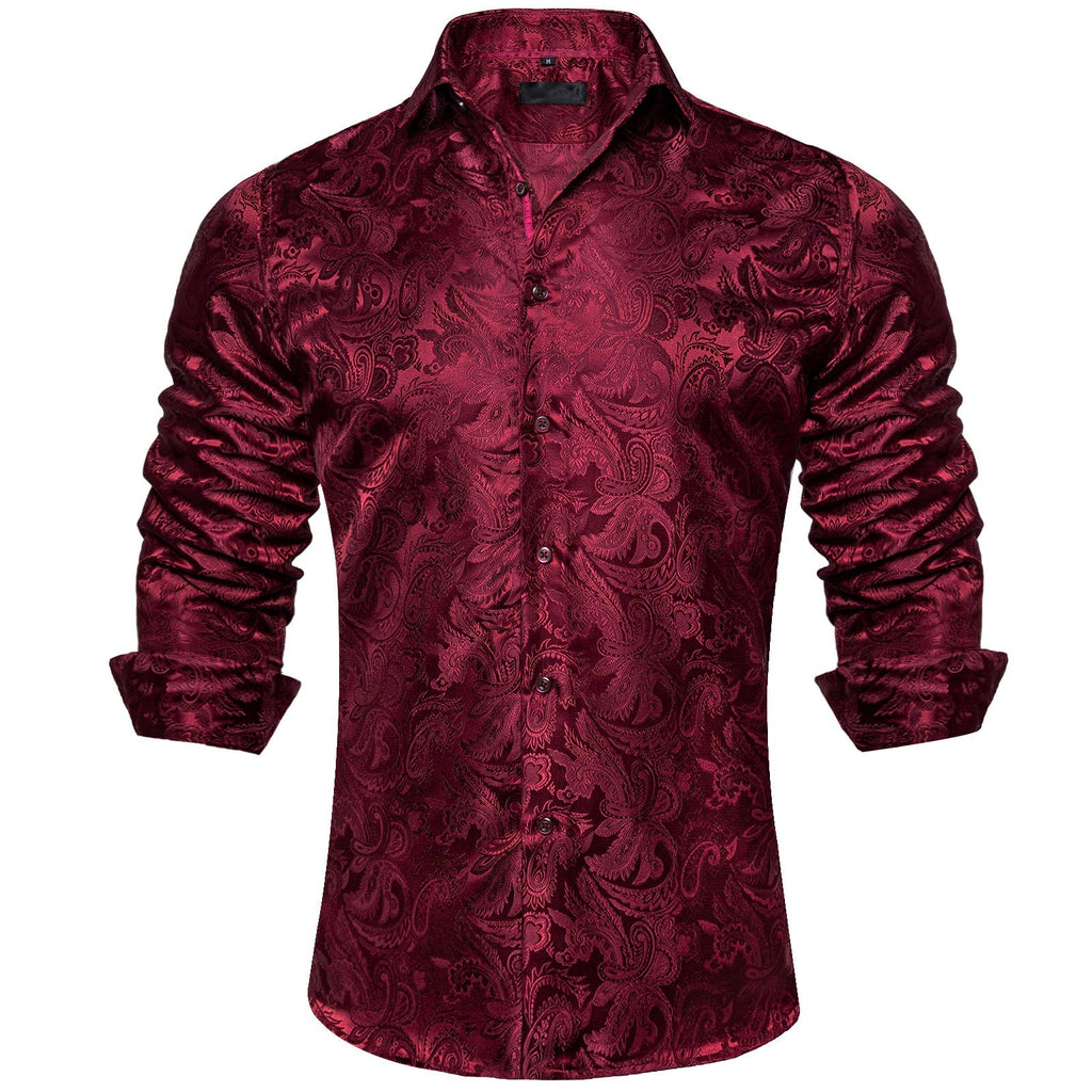 Red Paisley Dress Shirt - GentCrest - View 2