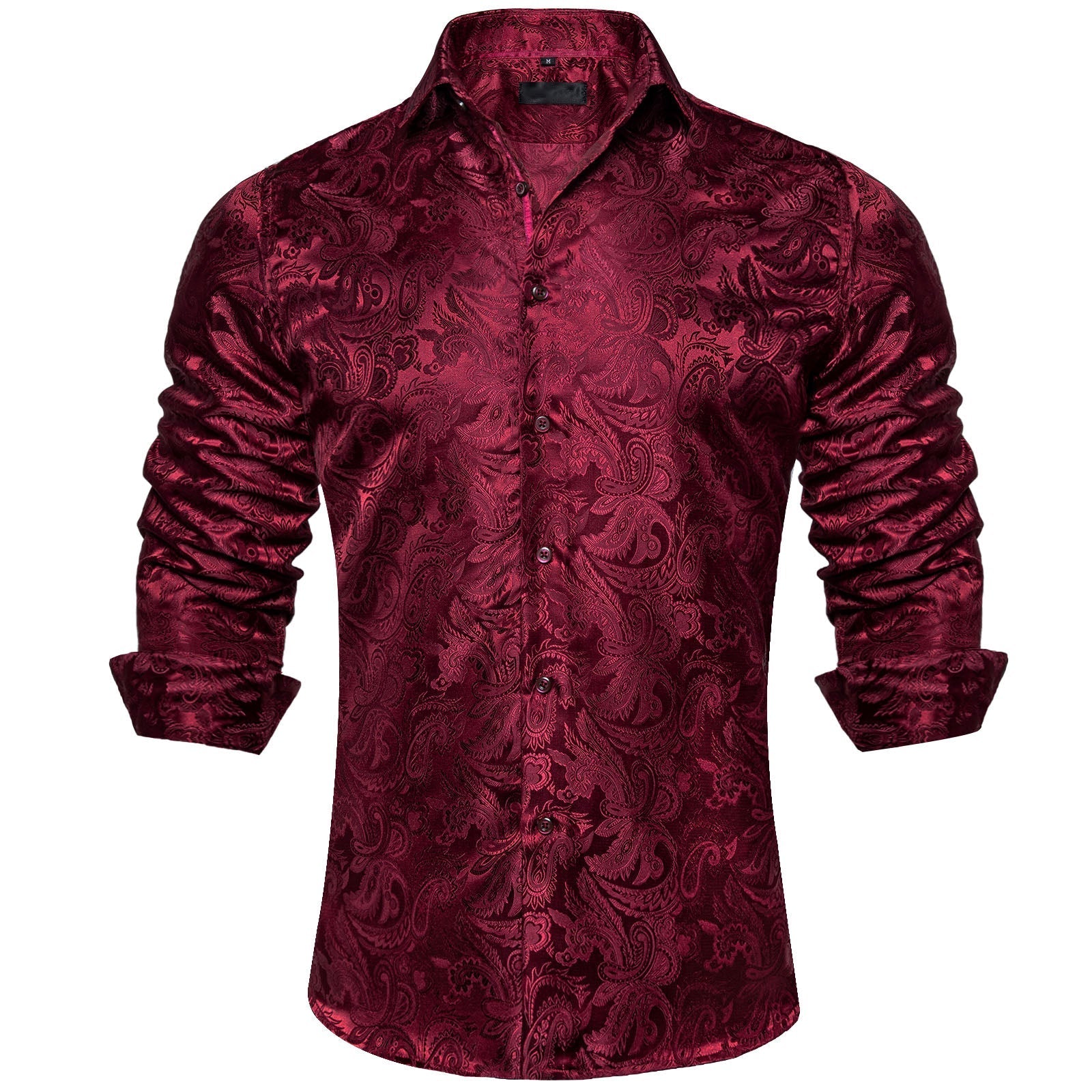 Red Paisley Dress Shirt - GentCrest - View 2