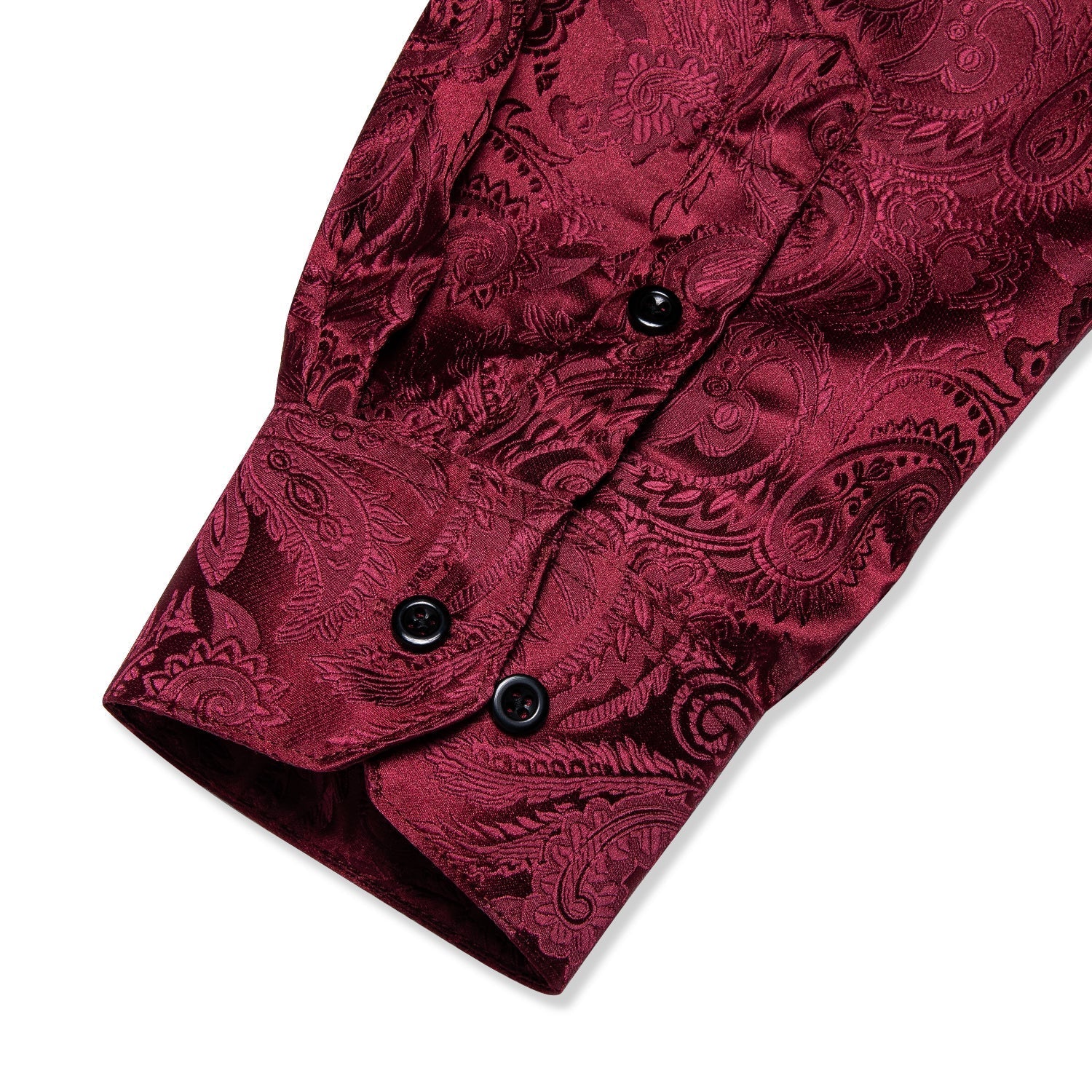 Red Paisley Dress Shirt - GentCrest - View 5