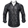 Black and Gray Paisley Dress Shirt - GentCrest