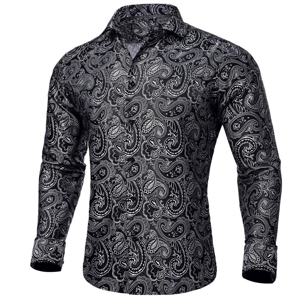 GentCrest Black Paisley Shirt - Image 1