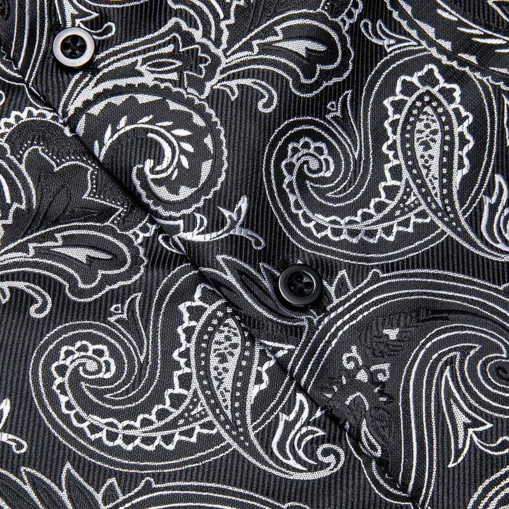 GentCrest Black Paisley Shirt - Image 4