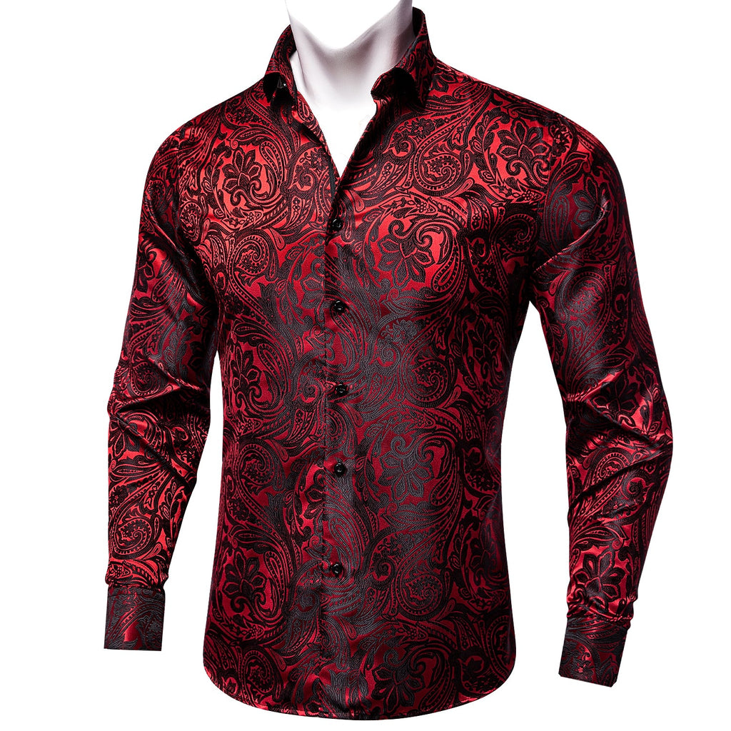 GentCrest Red Paisley Shirt - Image 1