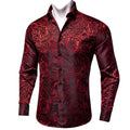 Dark Red Paisley Dress Shirt - GentCrest