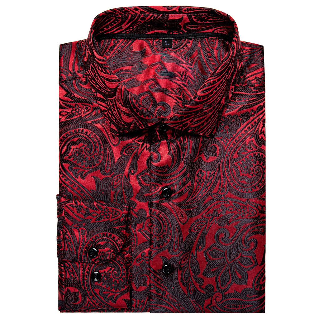 GentCrest Red Paisley Shirt - Image 4