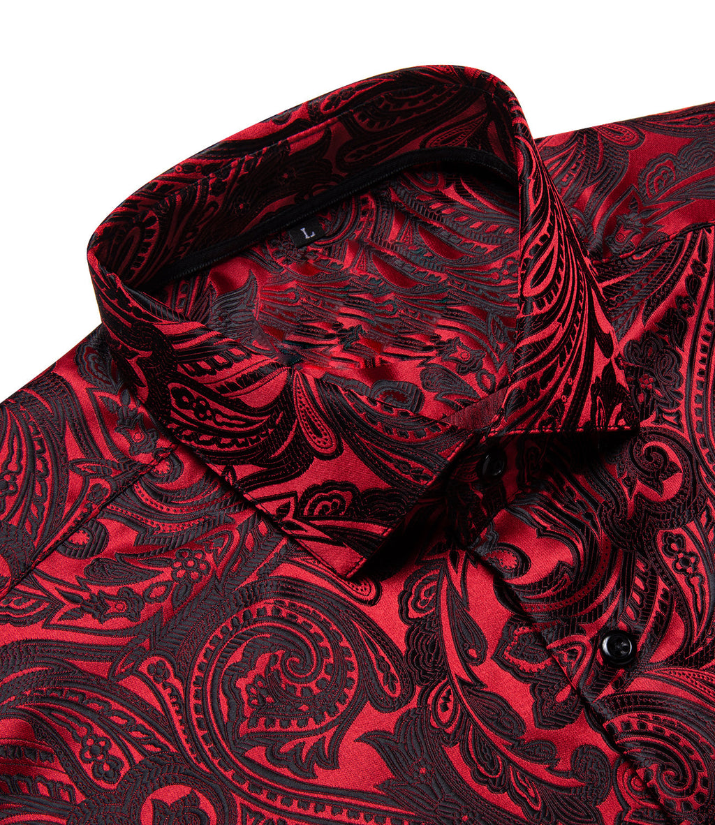 GentCrest Red Paisley Shirt - Image 3