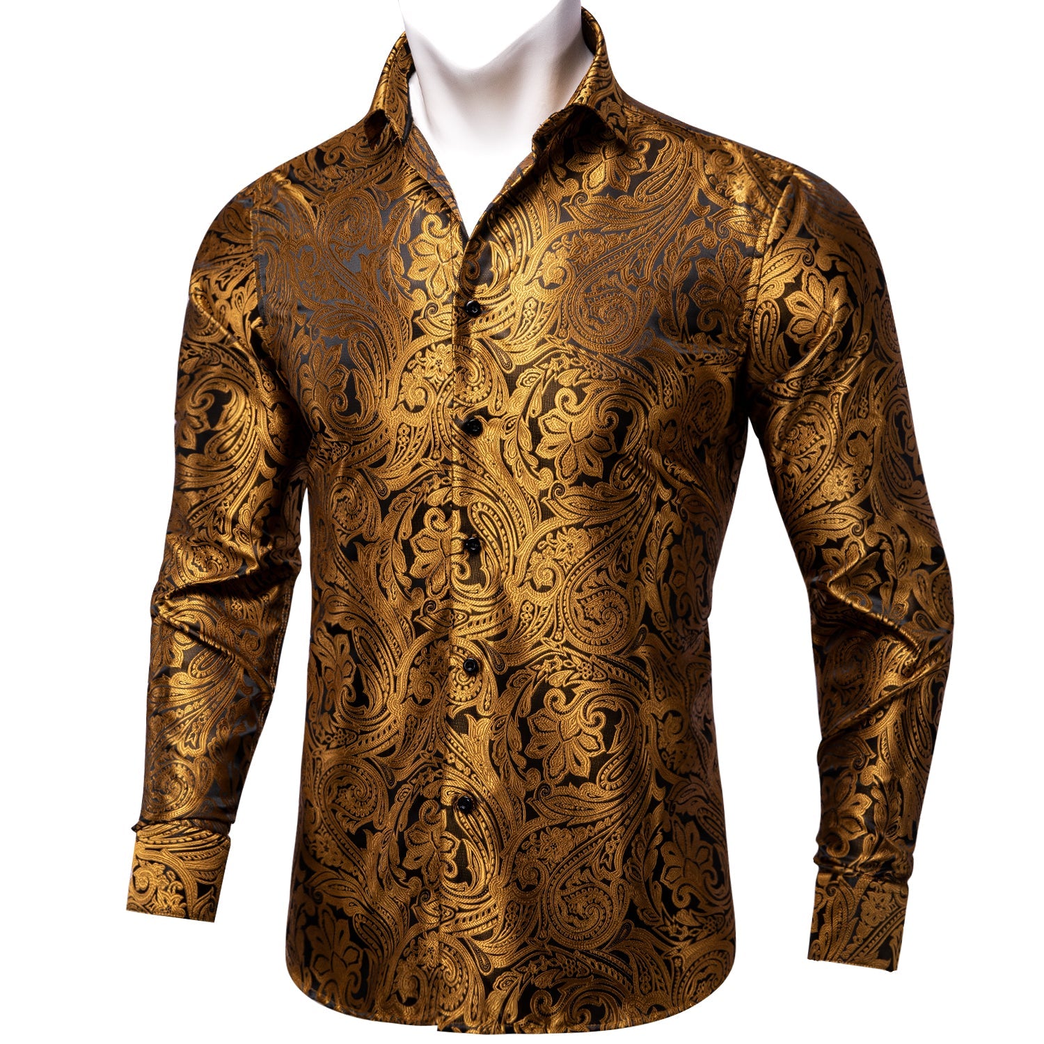 GentCrest Black Paisley Shirt - Image 1