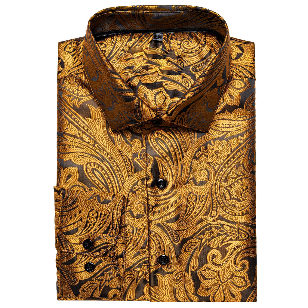 GentCrest Black Paisley Shirt - Image 4