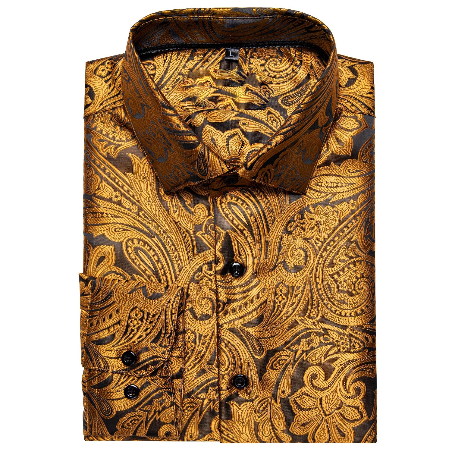 GentCrest Black Paisley Shirt - Image 4