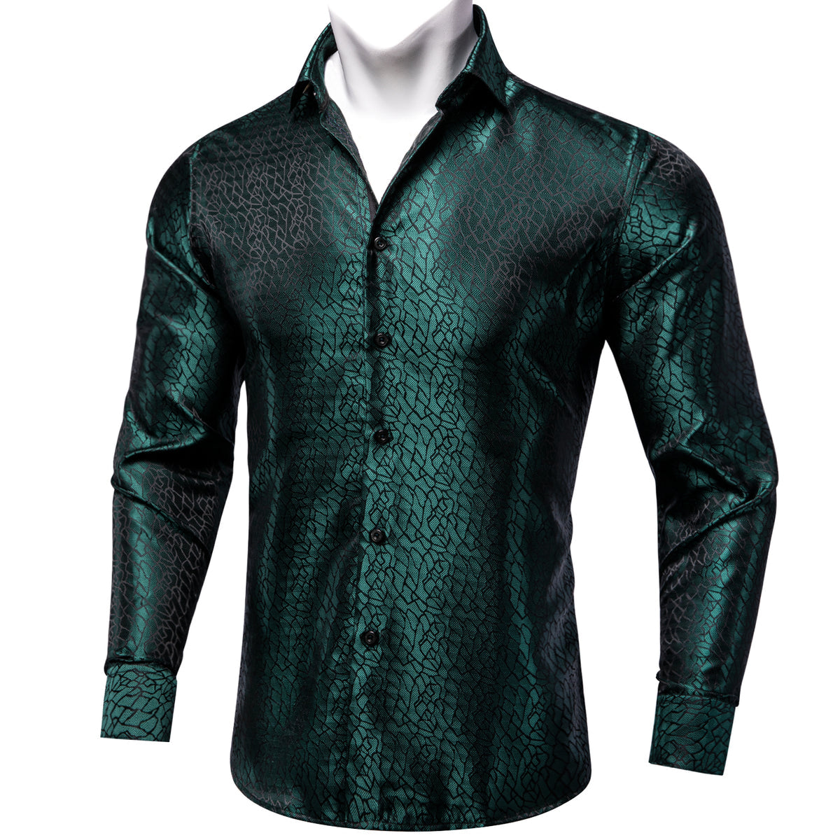 Forest Green Signature Long Sleeve Dress Shirt - GentCrest