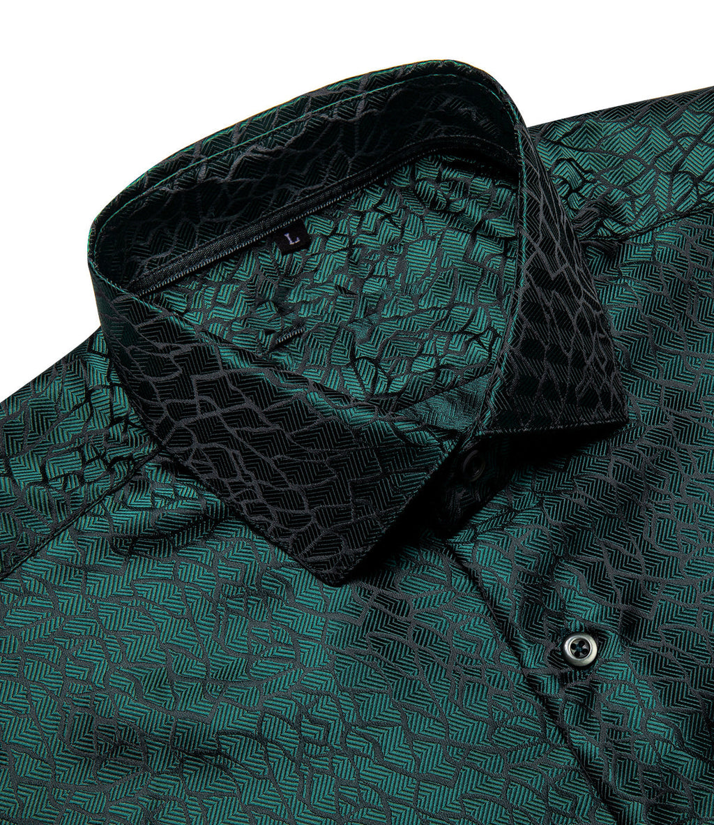 Forest Green Signature Long Sleeve Dress Shirt - GentCrest - View 2