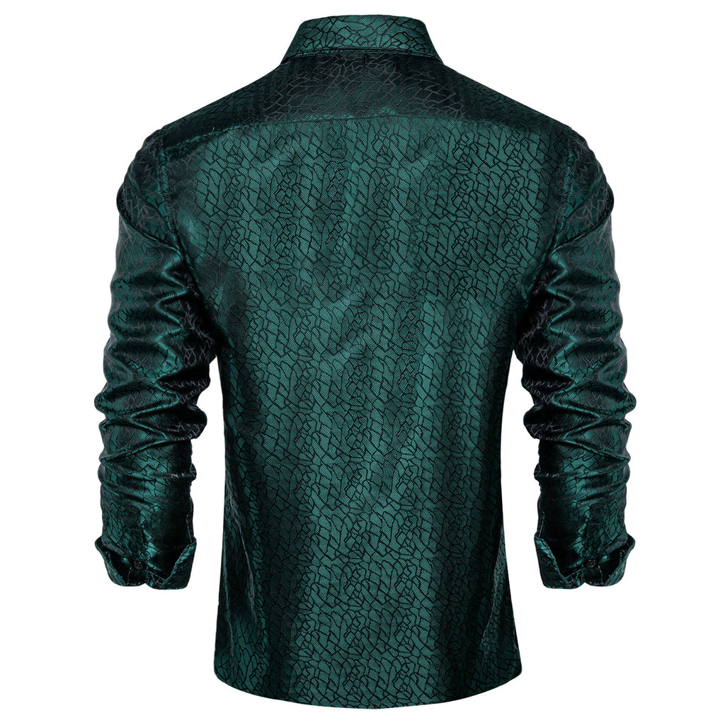 Forest Green Signature Long Sleeve Dress Shirt - GentCrest - View 5