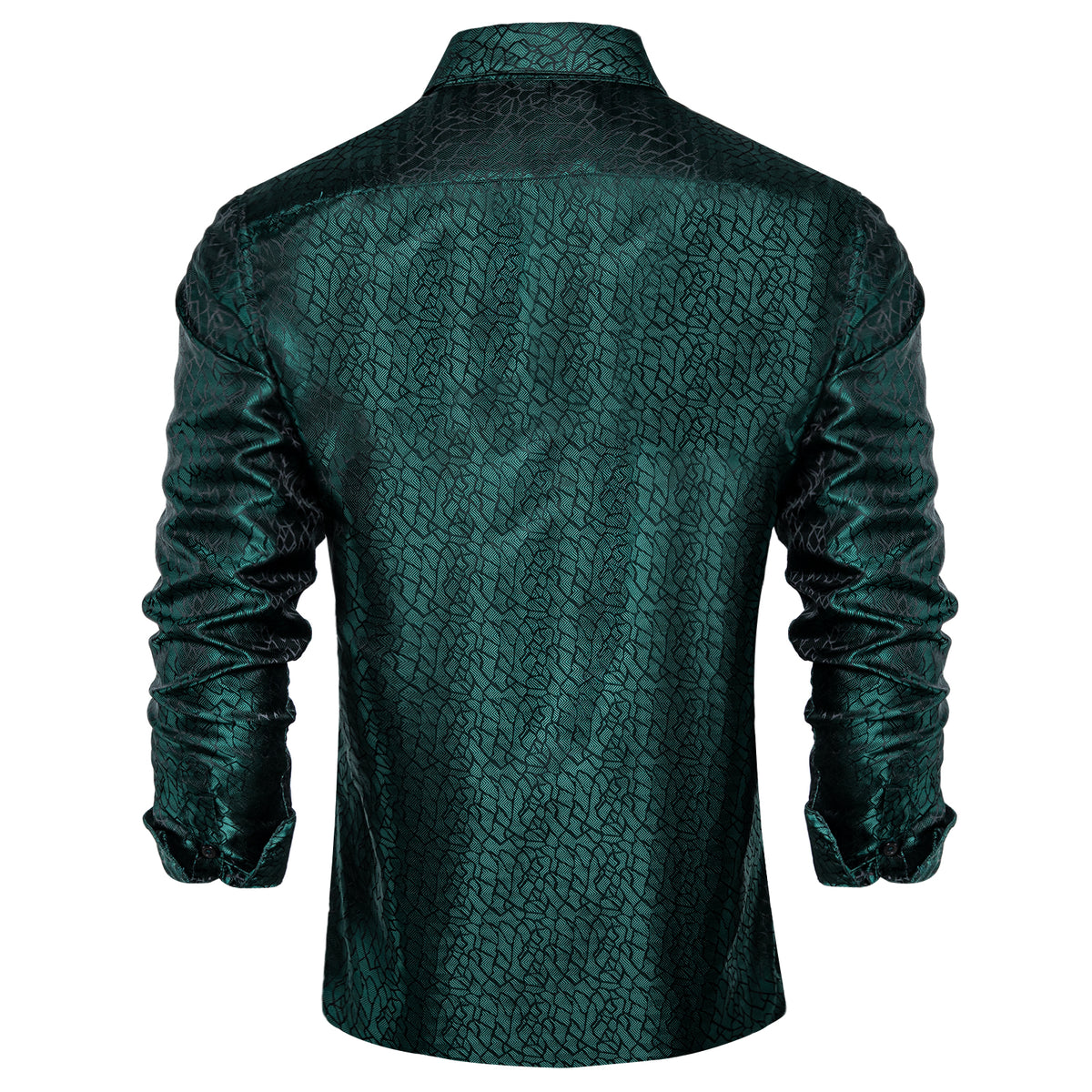 Forest Green Signature Long Sleeve Dress Shirt - GentCrest - View 5