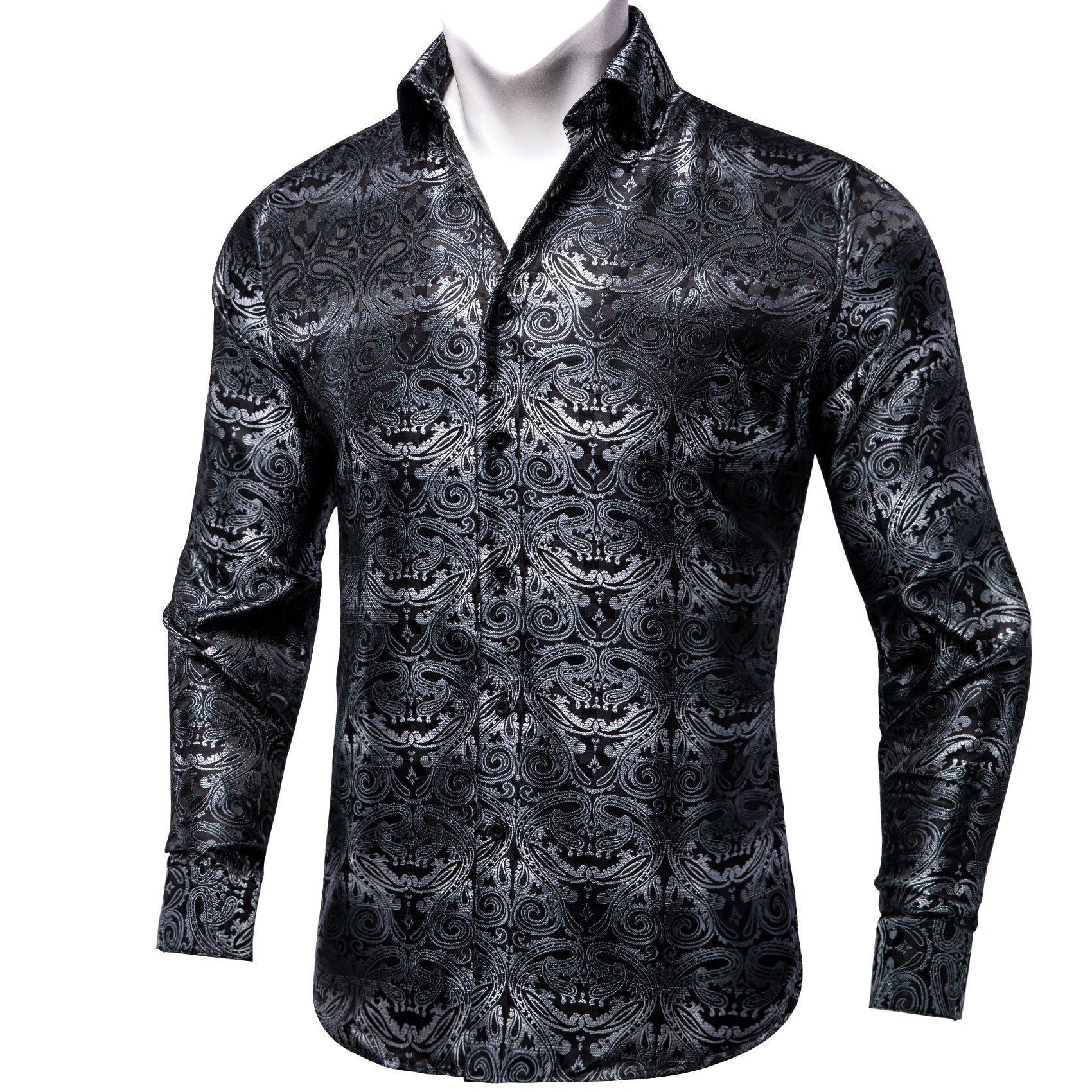 GentCrest Black Paisley Shirt - Image 1