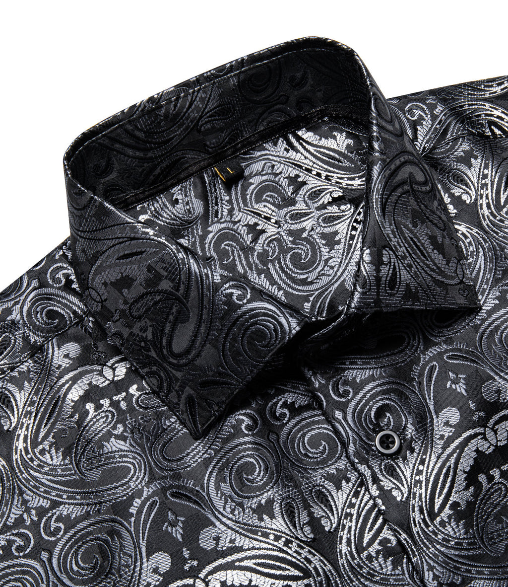 GentCrest Black Paisley Shirt - Image 3