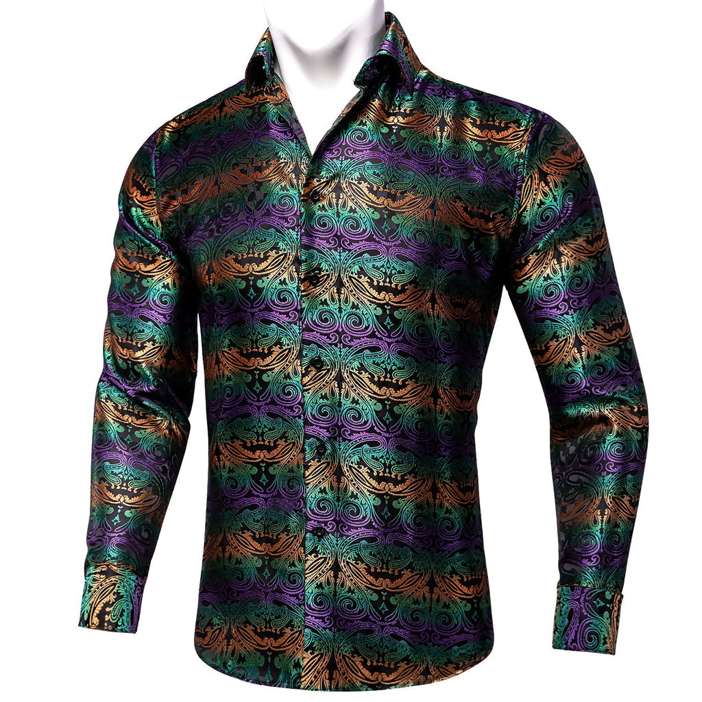 GentCrest Black Floral Shirt - Image 1