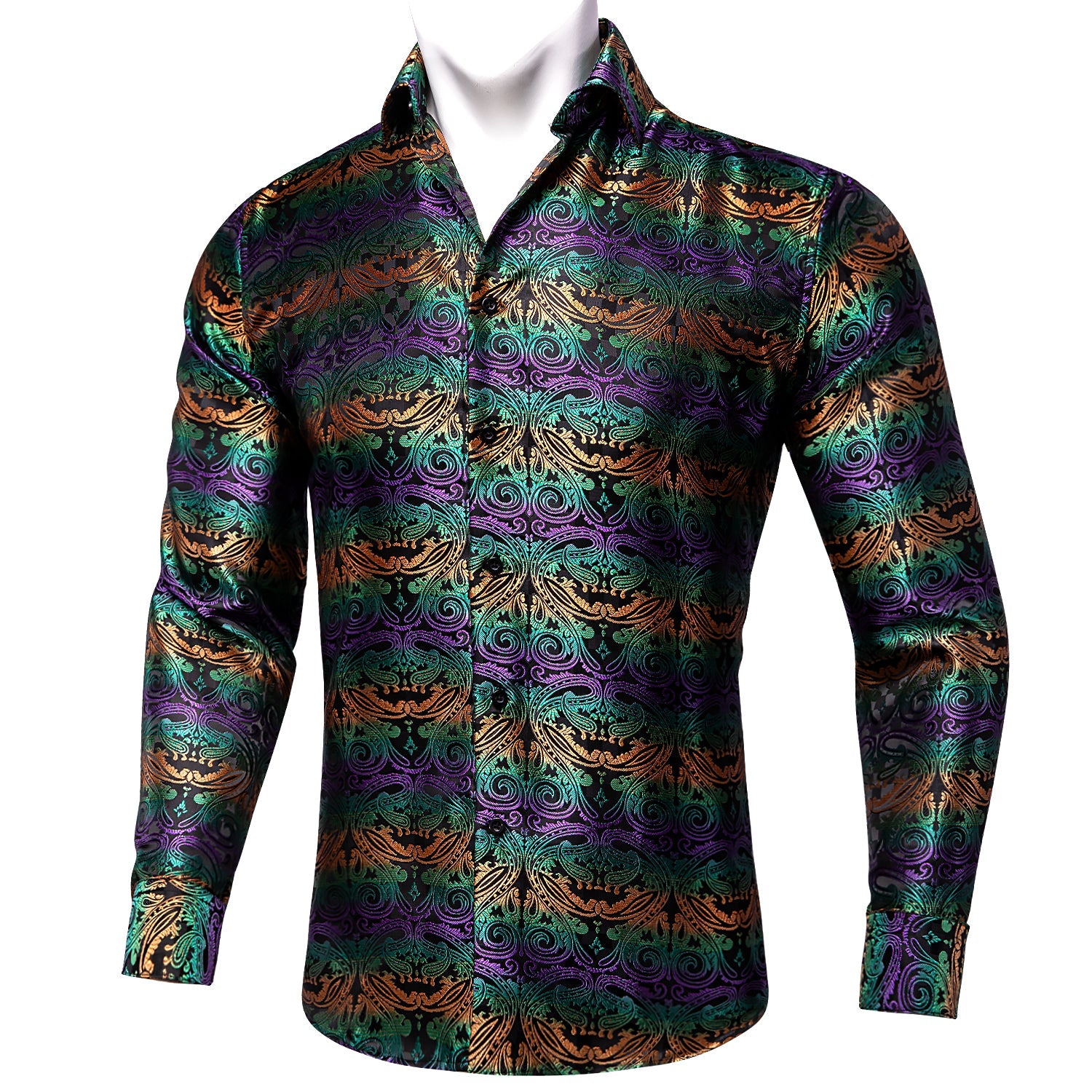 GentCrest Black Floral Shirt - Image 1