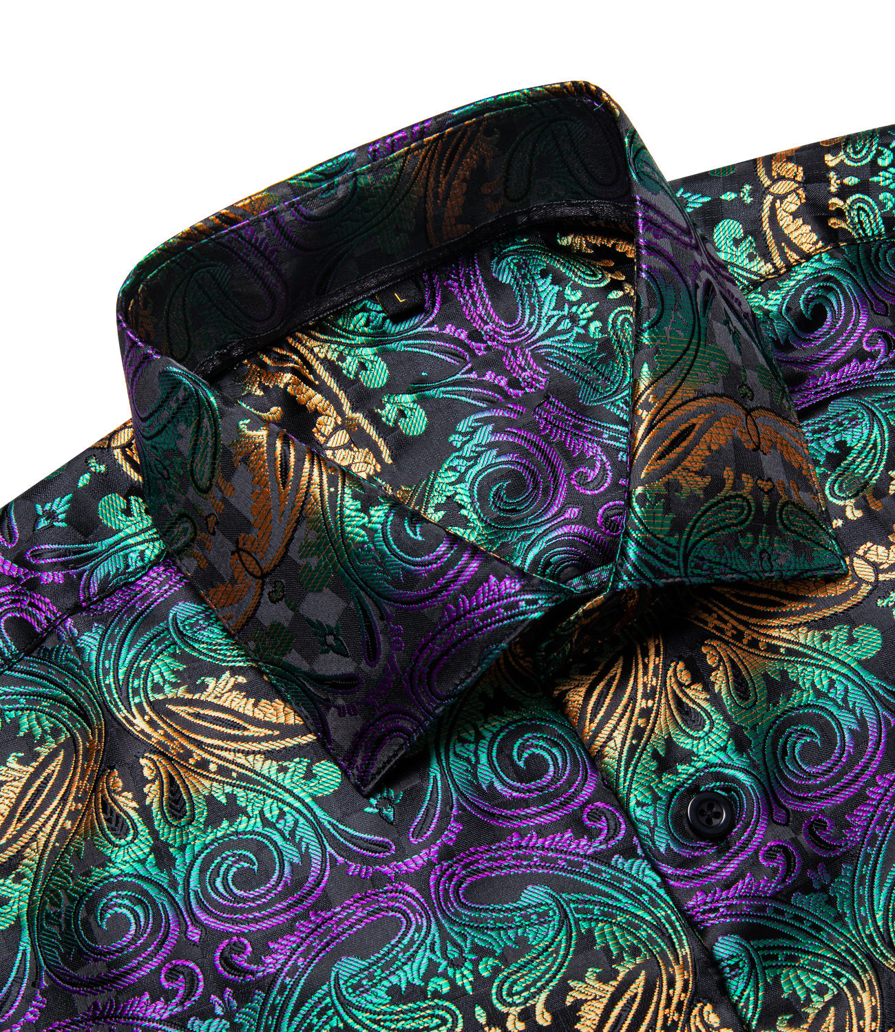 GentCrest Black Floral Shirt - Image 3