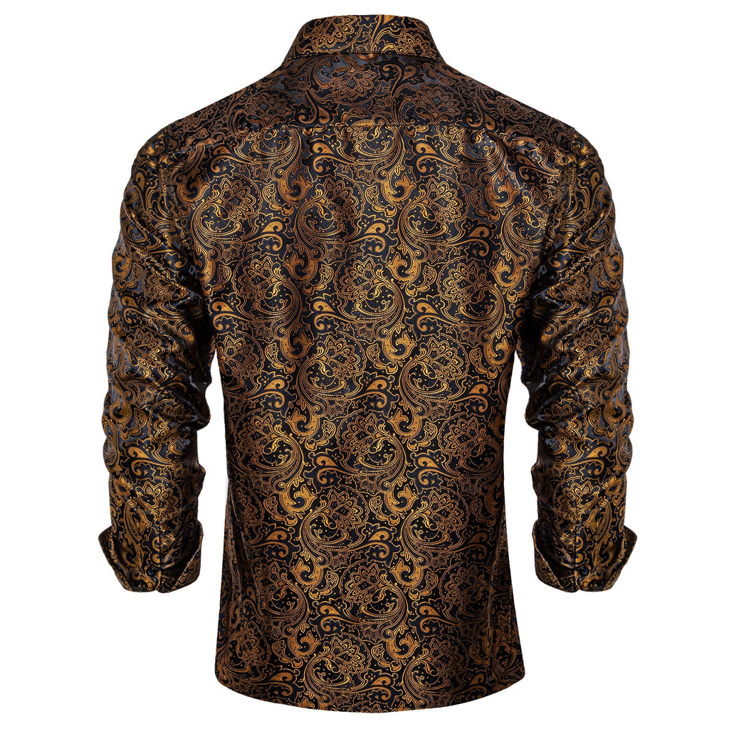 GentCrest Black Floral Shirt - Image 4