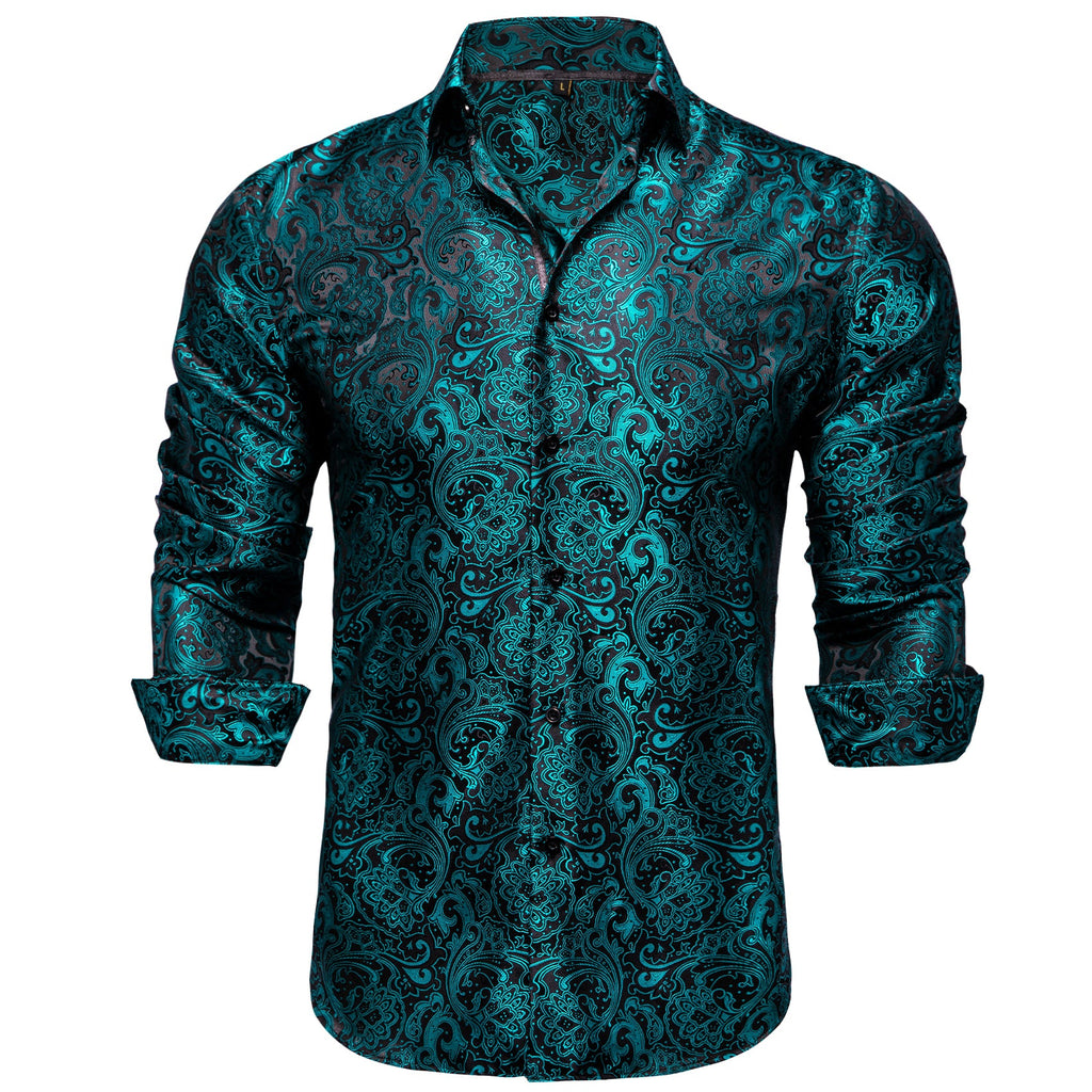 GentCrest Black Floral Shirt - Image 3