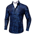 Black and Blue Floral Dress Shirt - GentCrest