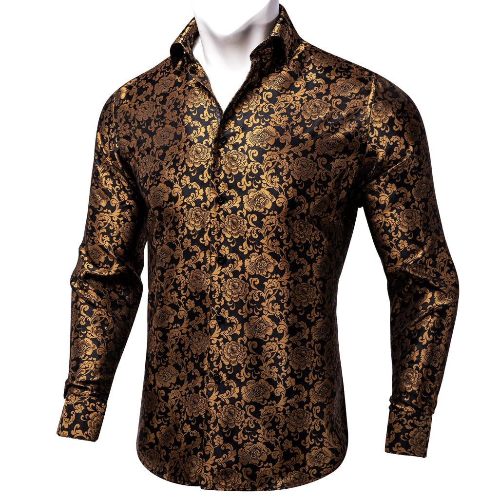 GentCrest Gold Floral Shirt - Image 1